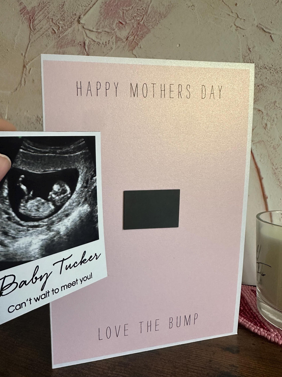 Happy Mother’s Day – Ultrasound Scan Magnet Card | Pregnancy Announcement | Love From The Bump