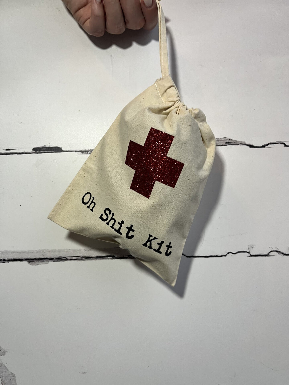 Personalised Oh Sh*t Kit Bag: Cotton Wedding Recovery Favour
