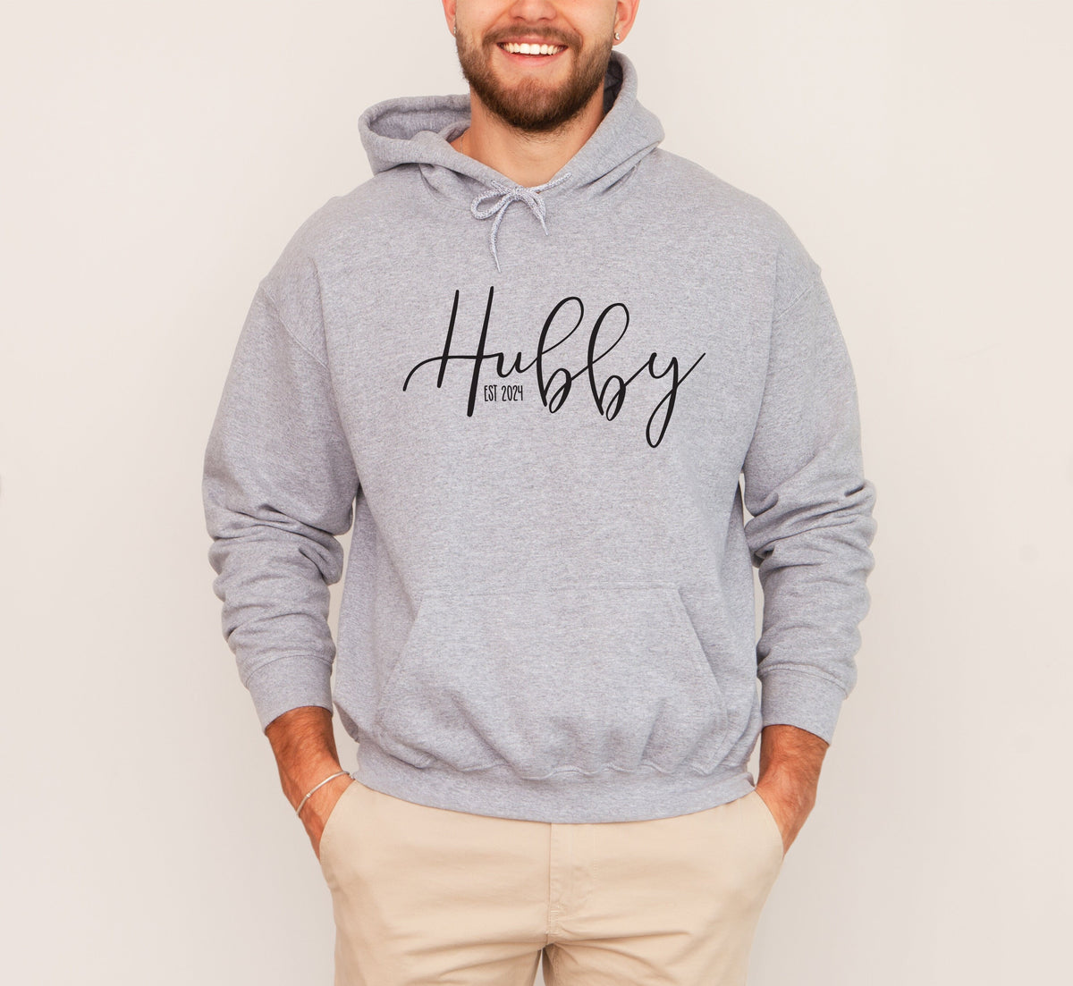 Personalised Hubby Sweater: Newlywed Gift, Custom Date Hoodie