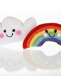 Crochet Cloud and Rainbow Baby Rattles: Fair Trade Cotton Toy