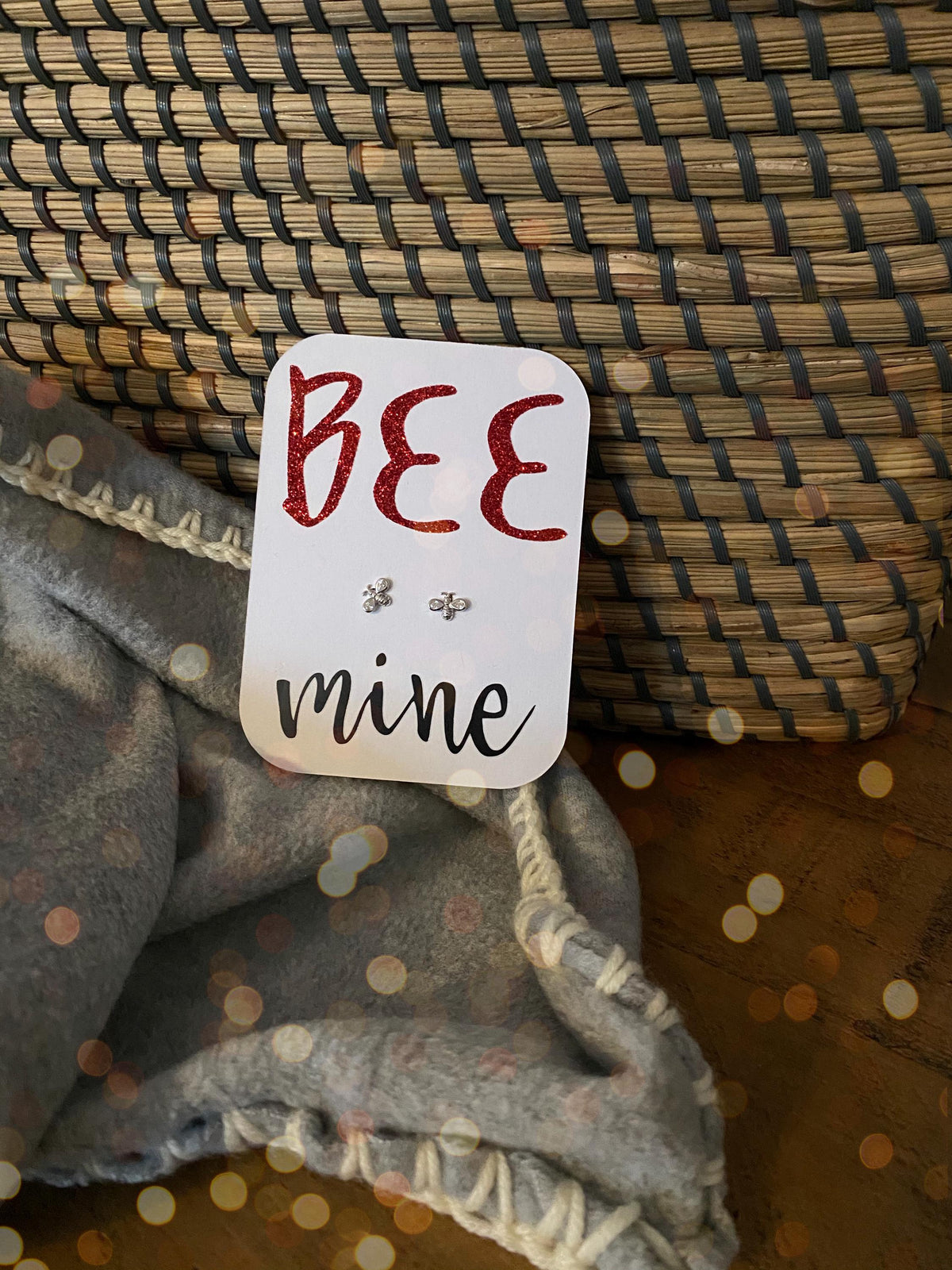 Tiny Silver Sparkling Bee Stud Earrings - Sending Love, Letterbox Gift, Bee Mine, Valentines