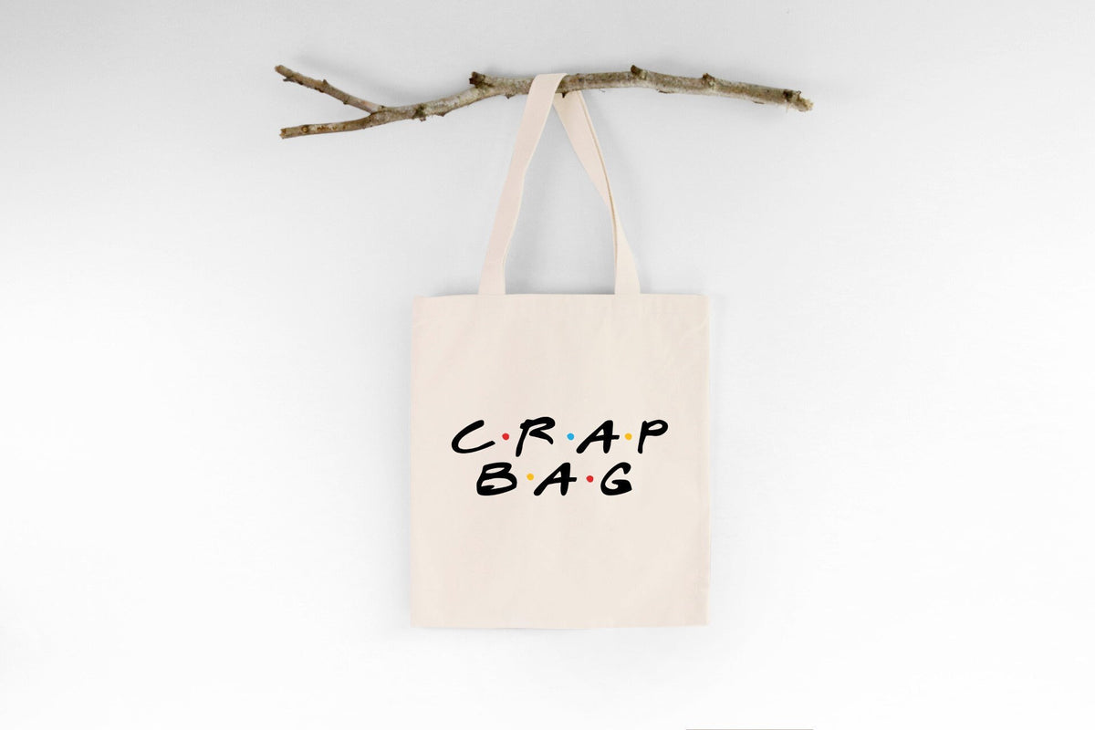 Cotton Tote "Crap Bag" - Funny Token Gift for Friends - Friends TV Show Gift