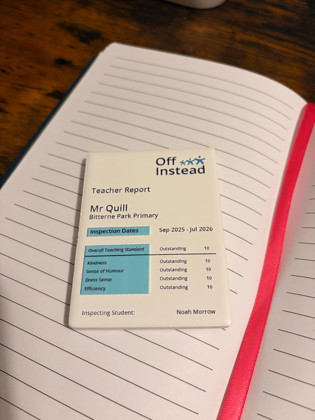 Personalised Teacher Report Fridge Magnet | 3D Effect UV Print, End Term Gift