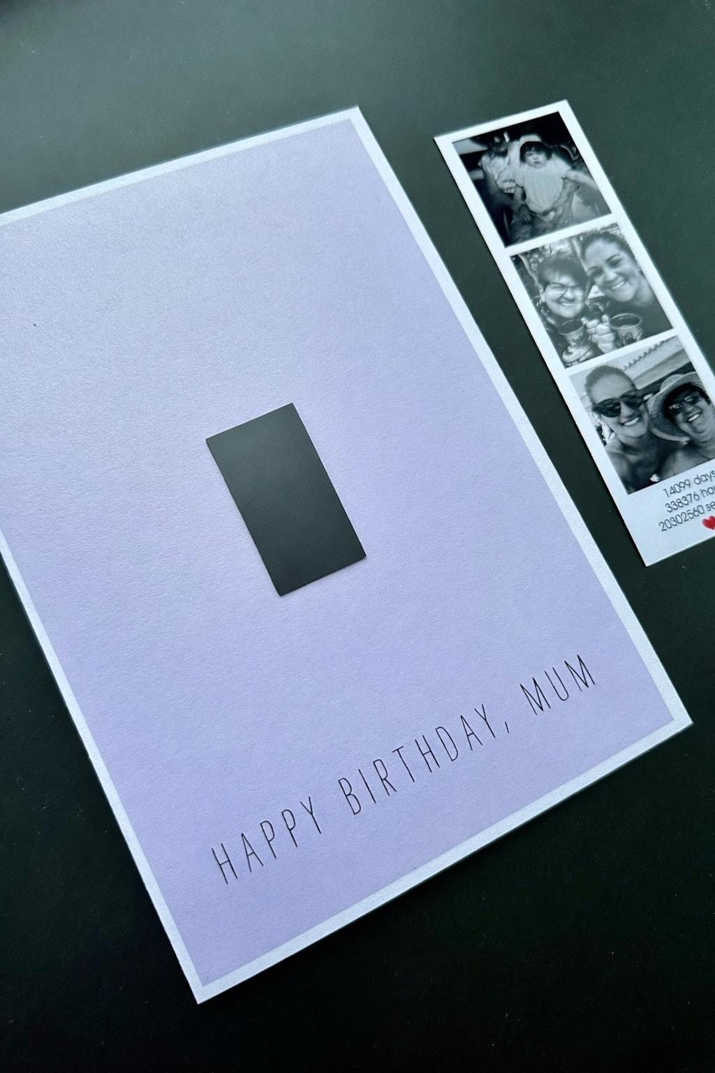 Personalised Birthday Card with Photo Magnet | Sentimental Keepsake Card