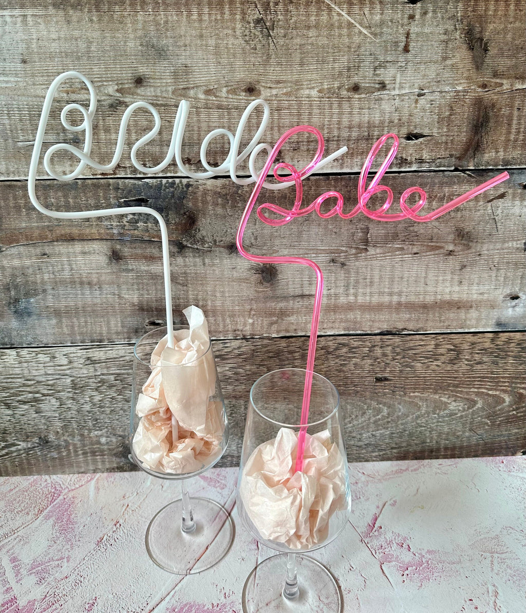 Bride & Babe Straw Set: Hen Party Cocktail Straws