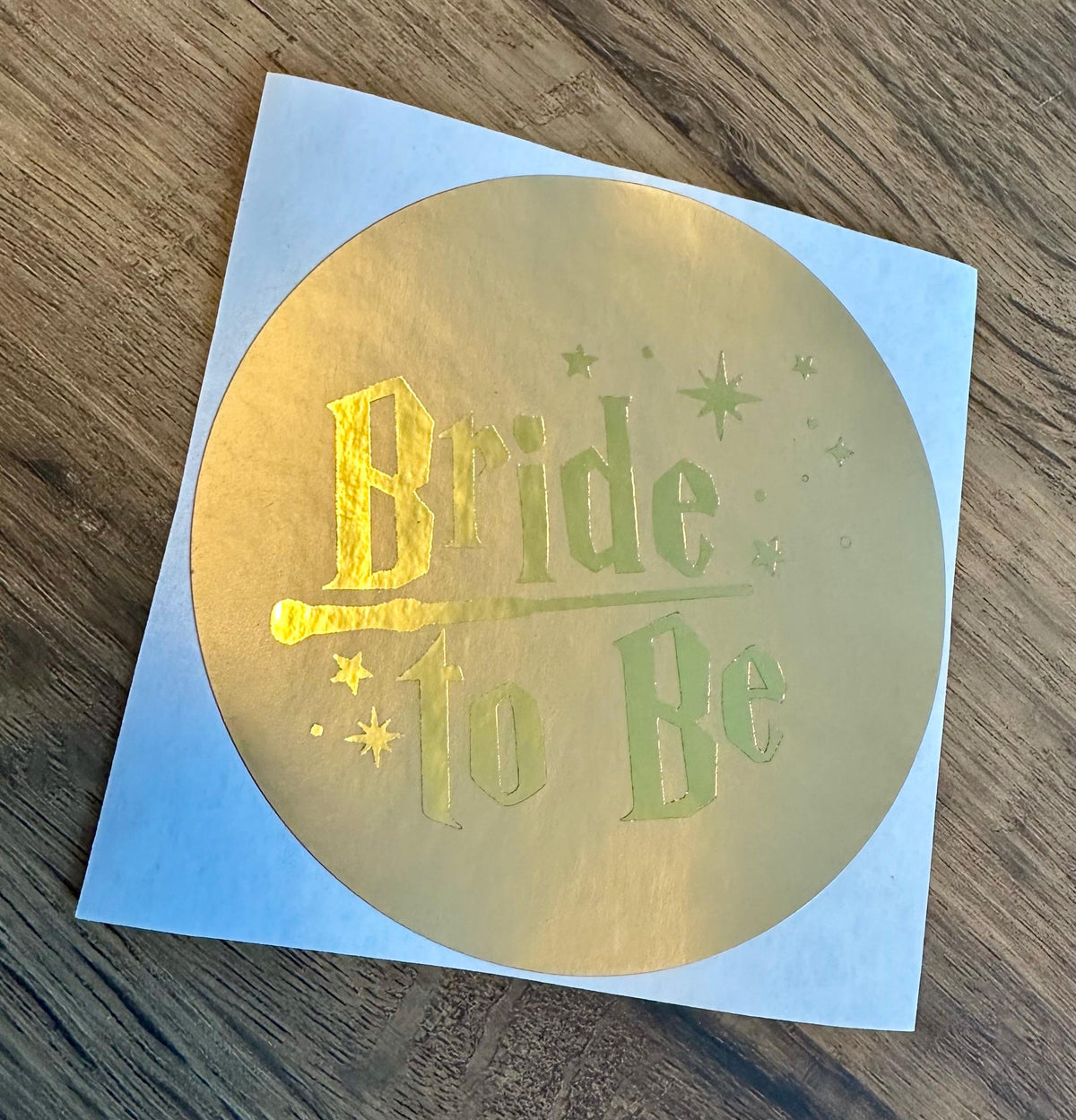 Wizard Hen Party Stickers: Personalised Metallic Foil Stickers (88mm)