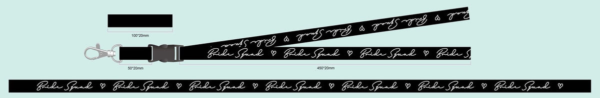 Bride Squad Lanyard: Bachelorette Party Favor, Hen Do Accessory