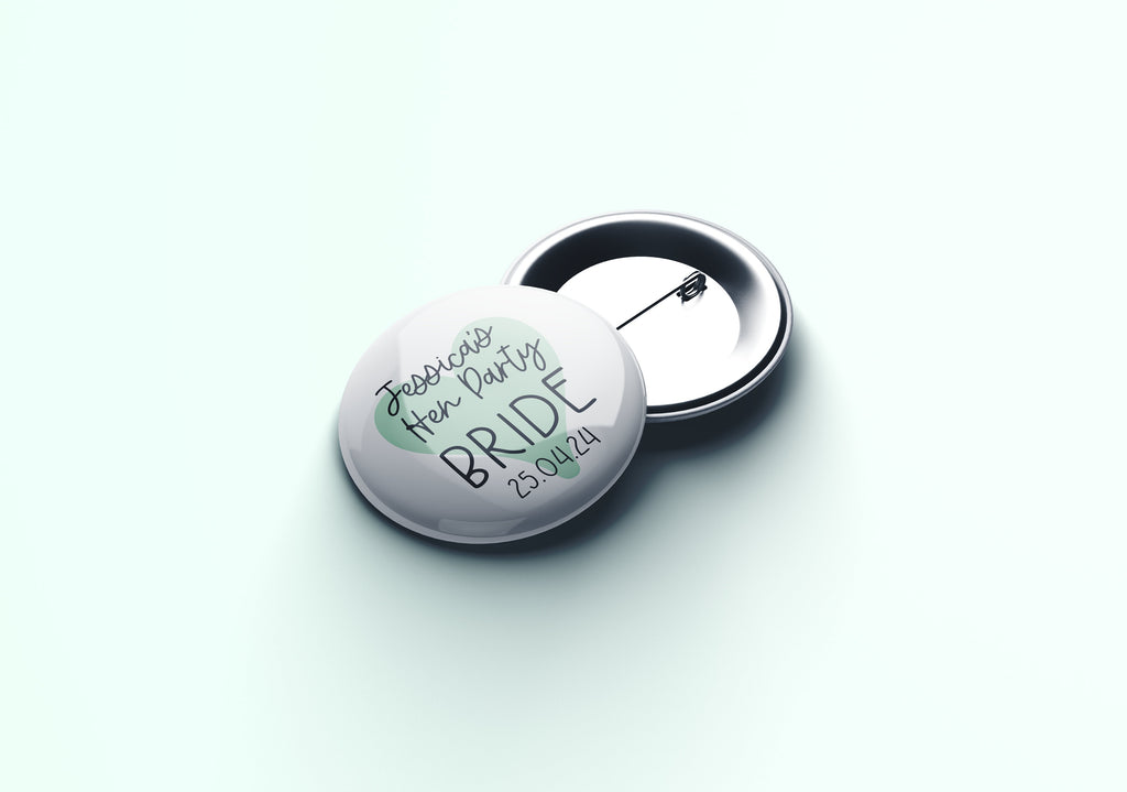 Personalised Hen Party Badges: Custom Bachelorette Party Favors (45mm/58mm)
