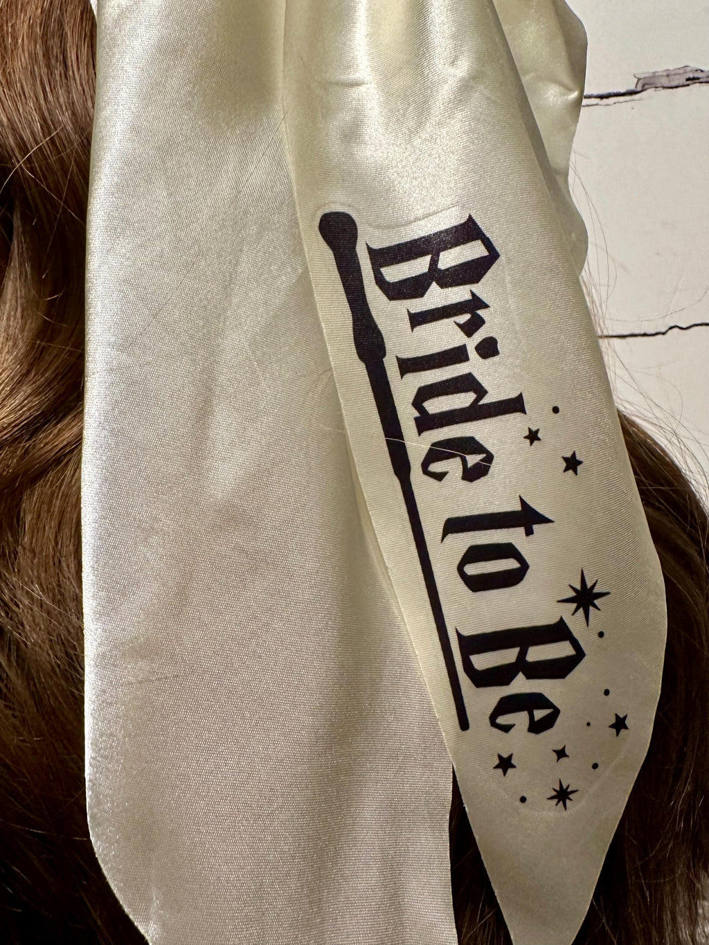 Personalized Bride To Be Satin Bow Veil - Bachelorette Hen Party
