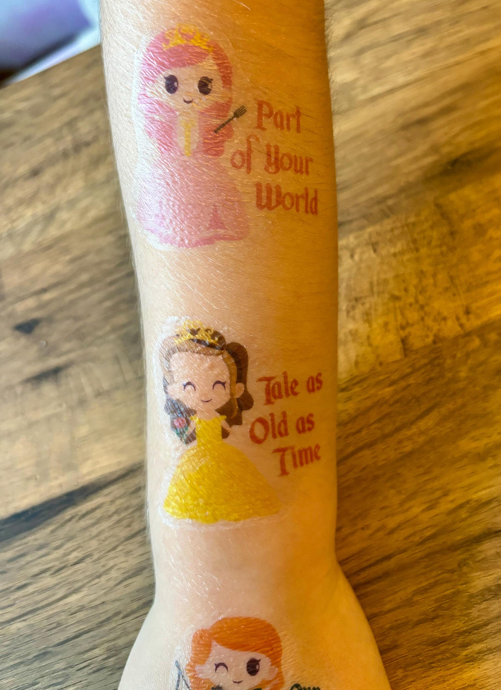 Personalised Princess Temporary Tattoos: Party Bag Fillers
