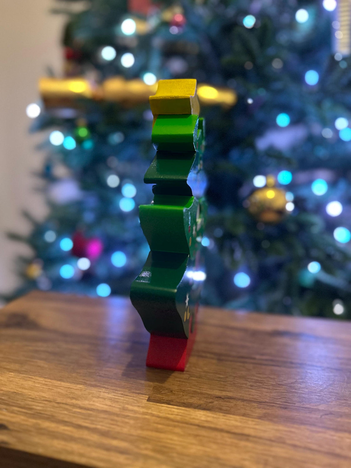 Wooden Christmas Tree Puzzle – Stacking Holiday Toy, Stocking Stuffer