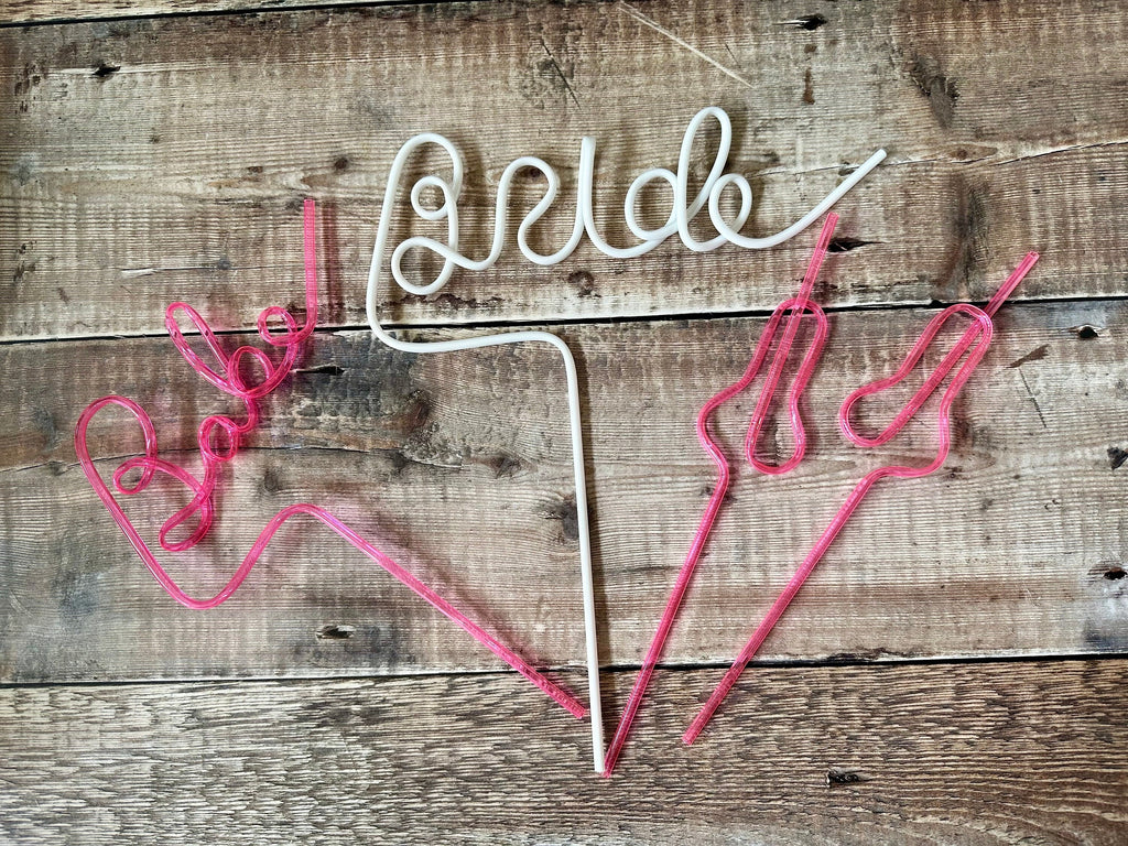 Bride & Babe Straw Set: Hen Party Cocktail Straws
