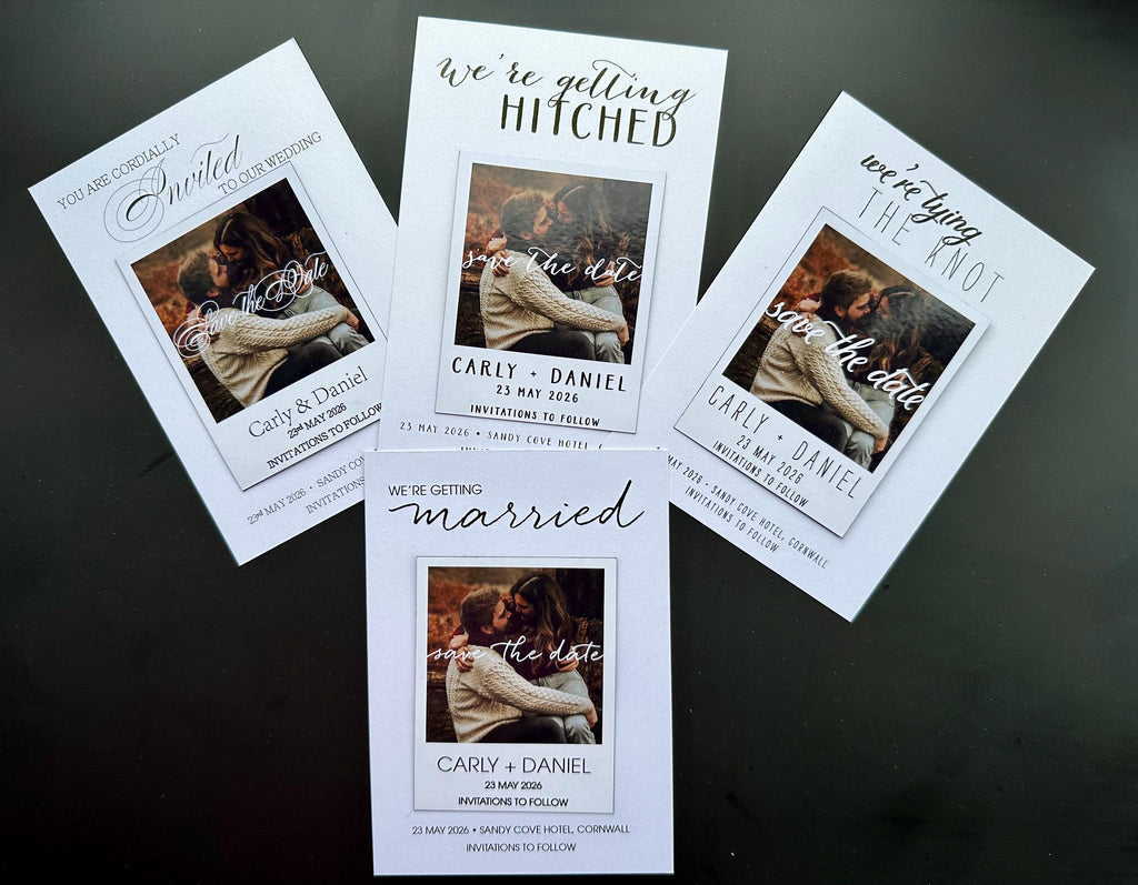 Personalised Polaroid Photo Magnet | Save the Date, Wedding Favor