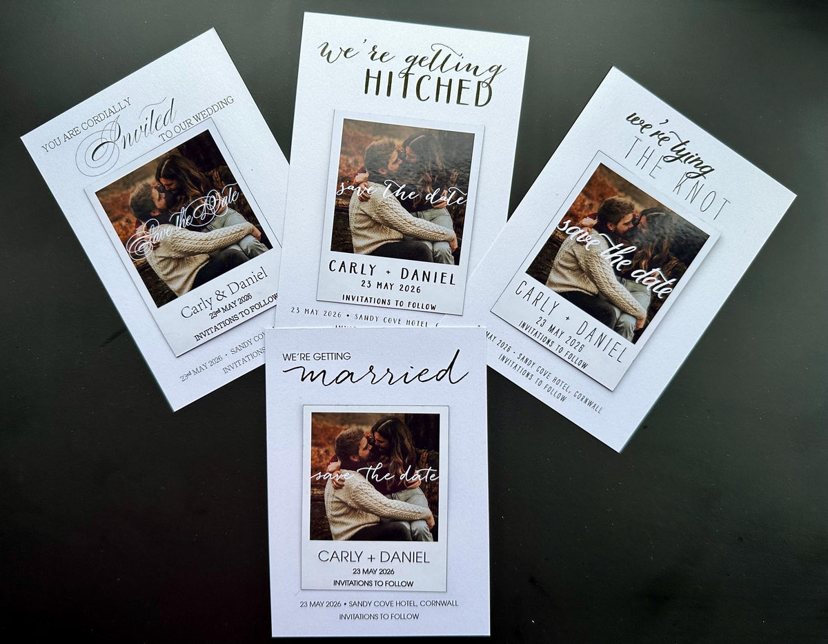 Personalised Polaroid Photo Magnet | Save the Date, Wedding Favor