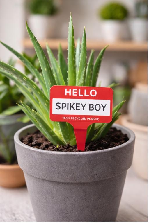 Recycled Plastic Plant Markers Set | Reusable Garden Labels with Pen