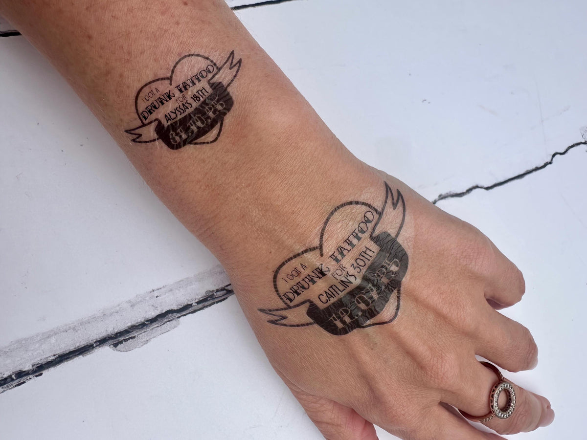 Personalized Birthday Party Tattoos: Custom Temporary Tattoo Favors