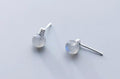 Sterling Silver Crystal Light Bulb Stud Earrings: Novelty Gift
