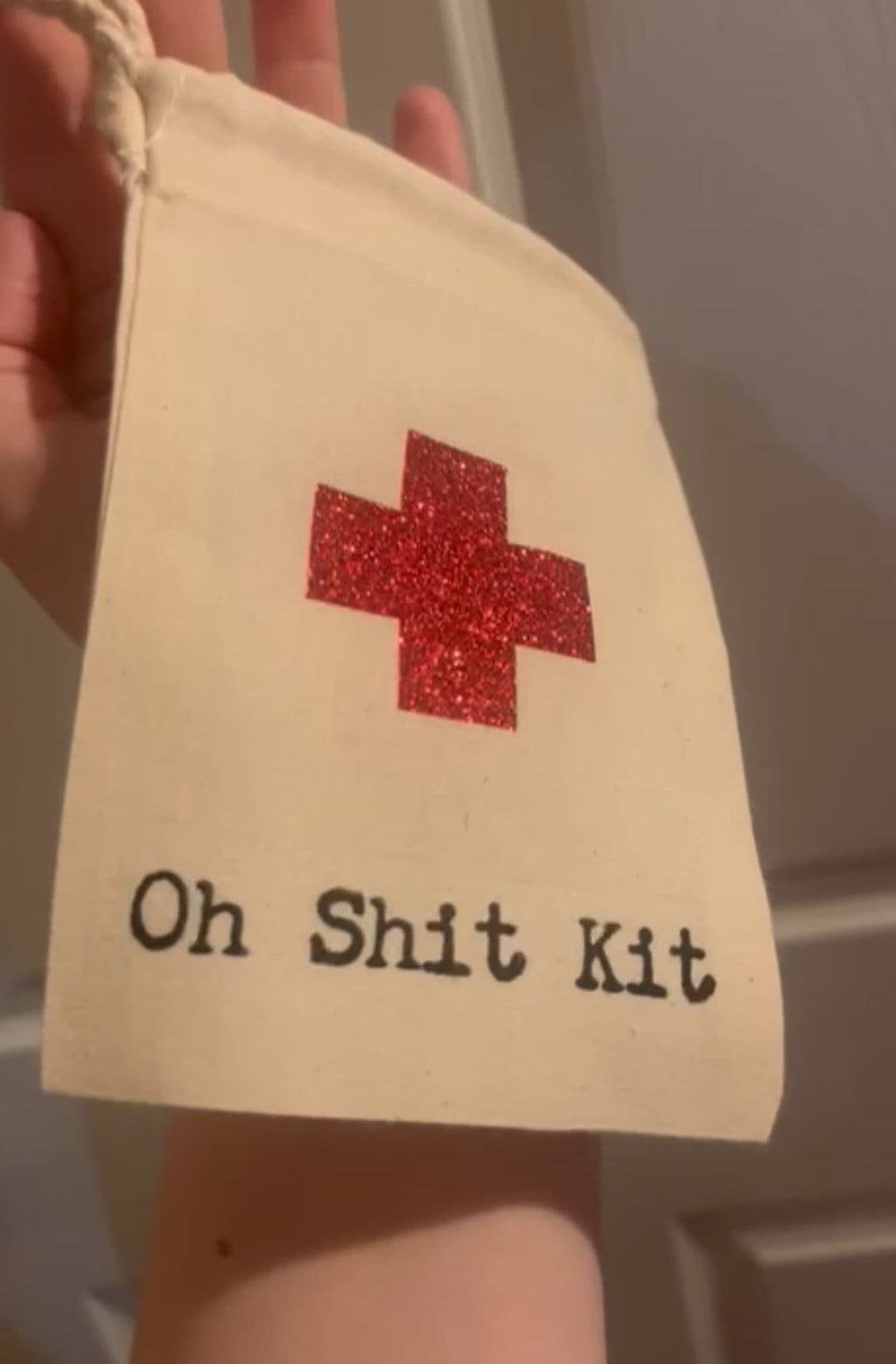 Personalised Oh Sh*t Kit Bag: Cotton Wedding Recovery Favour
