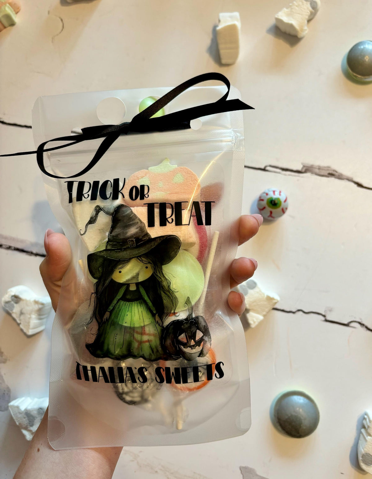 Personalised Halloween Sweet Pouch – Trick or Treat Party Favor