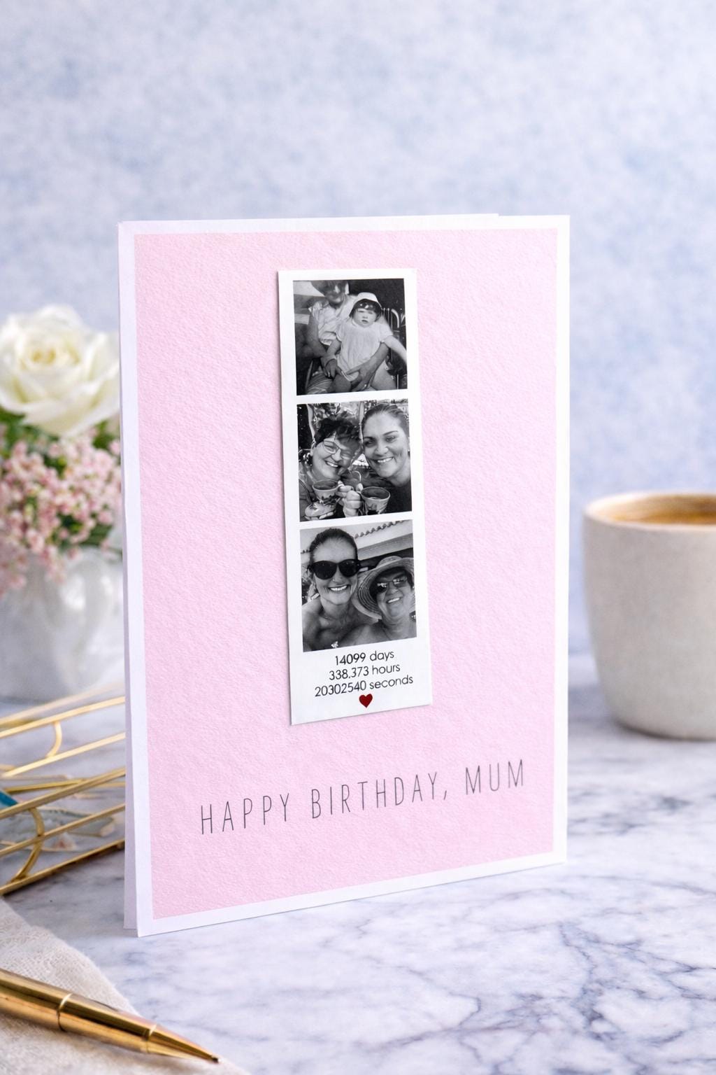 Personalised Birthday Card with Photo Magnet | Sentimental Keepsake Card