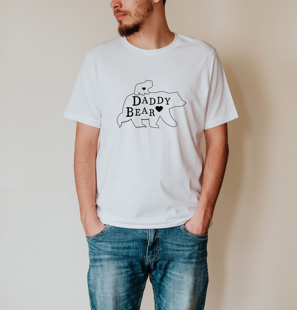 Daddy Bear T-Shirt & Baby Vest Set: Father's Day Twinning Outfit