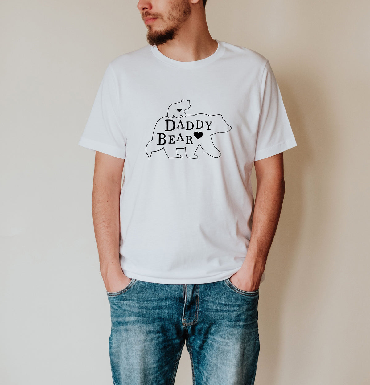 Daddy Bear T-Shirt & Baby Vest Set: Father's Day Twinning Outfit